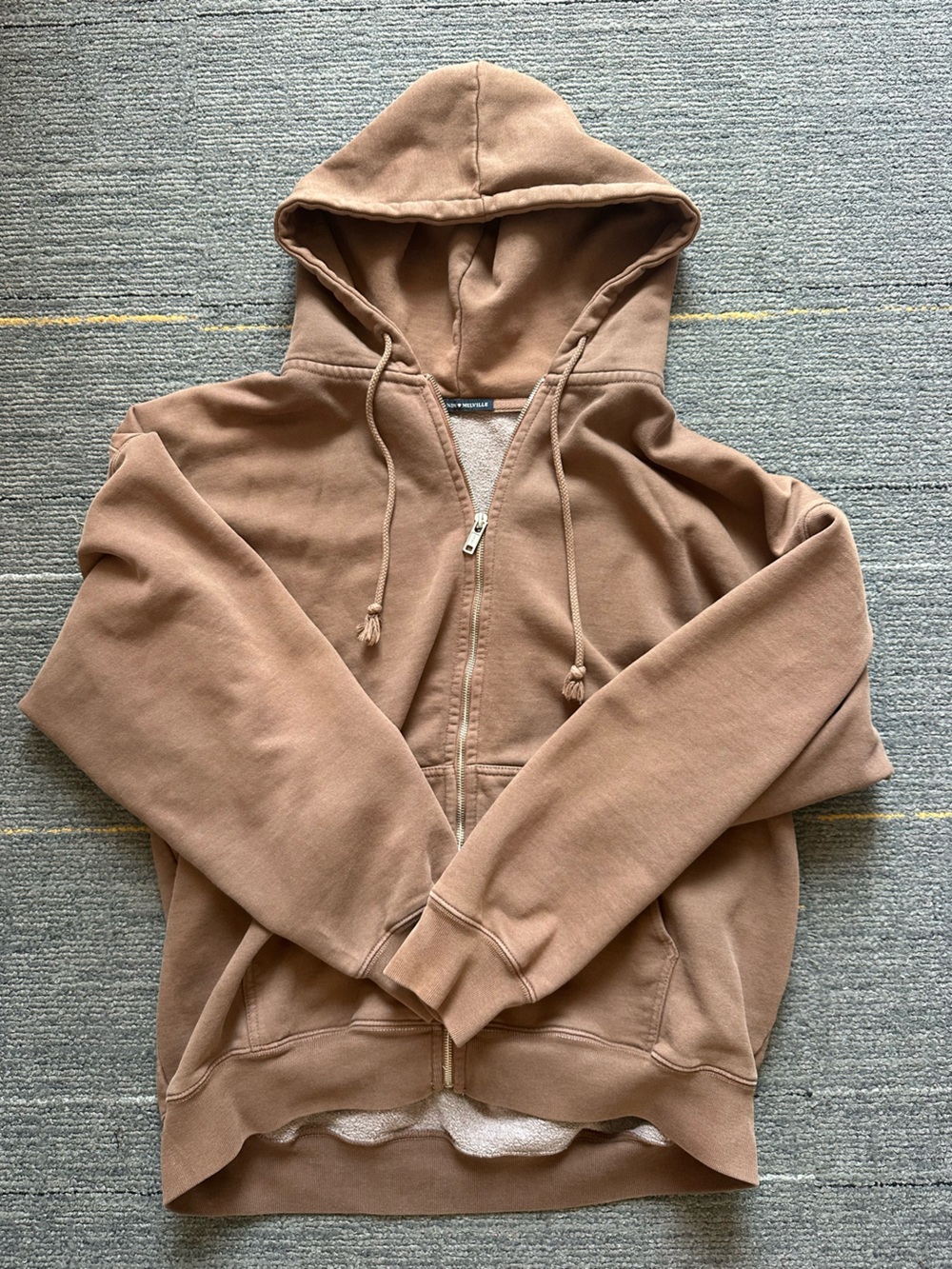 Brandy Melville Brown Zip-Up Hoodie